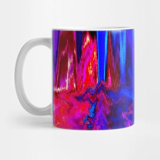 Melted Glitch Red and Blue Mug